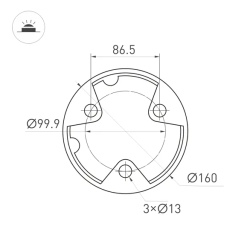 Светильник LGD-CASTELLO-BOLL-H1200-20W Warm3500-MIX (GR, 80 deg, 230V) (Arlight, IP65 Металл, 5 лет) 047686