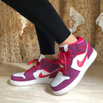 Jordan Air Jordan 1 Mid top Basketball Shoes White Purple Unisex