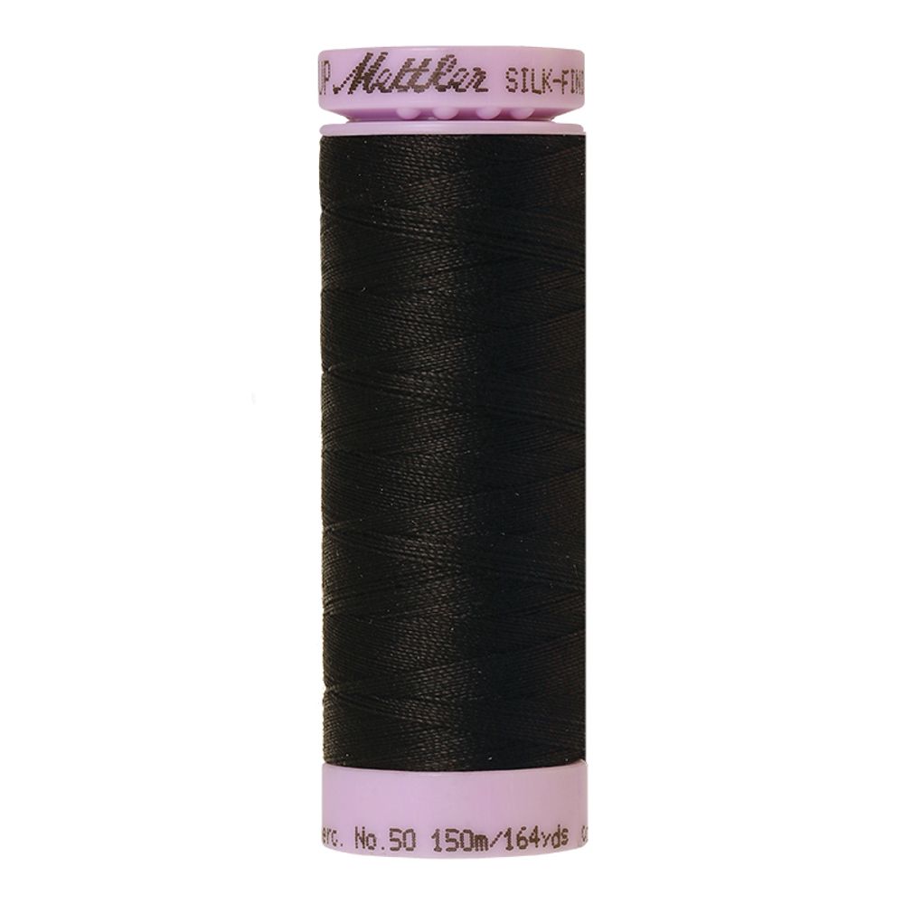 Нитки хлопковые Mettler Silk-Finish Cotton 50 (150 м), 5 кат. | цв. 4000 черный