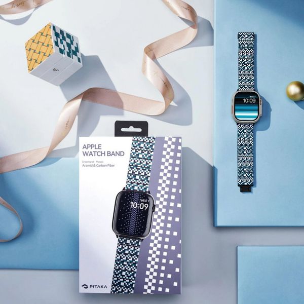 Браслет Pitaka Carbon Fiber Watch Band для Apple Watch Мозаика | Mosaic