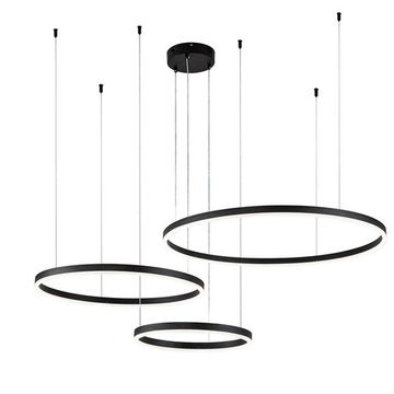 Подвесная люстра 129W 3000K-5500К V000032L 14001/3P Black черный Galass Indigo