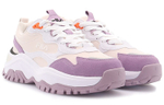 FILA Fashion Sneakers Transpose Synthetic Leather Low top Chunky Sneakers Women"s Beige Purple