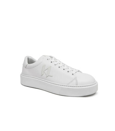 Кожаные кроссовки maxi kup monogram injekt lo Karl Lagerfeld - белый(KL52215)