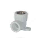 Угольник PP-R комбинированный белый Дн 25х1/2" ВР с креплением VALFEX 10120025
