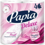 Бумага туалетная PAPIA DELUXE PARADISO FIORI, 4 сл., 4 рул.