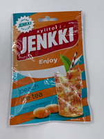 Набор Жевательных резинок Jenkki Enjoy вкус мороженого ягодное и грушевое, персиковый чай, с ксилитом, 105 г (3 уп. по 35 г)