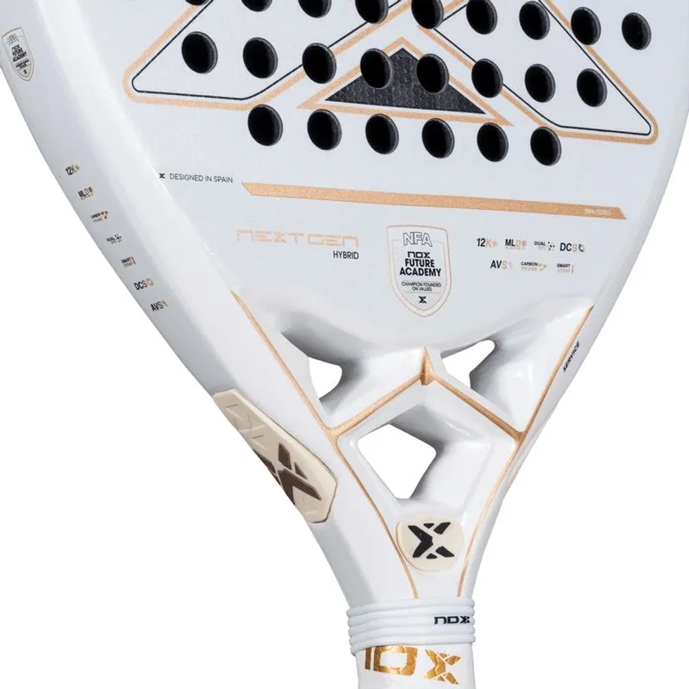 Ракетка для Padel NOX Nextgen Pro Hybrid 12K NFA Series 2026 - white