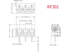 Клемма синяя KF301-5P
