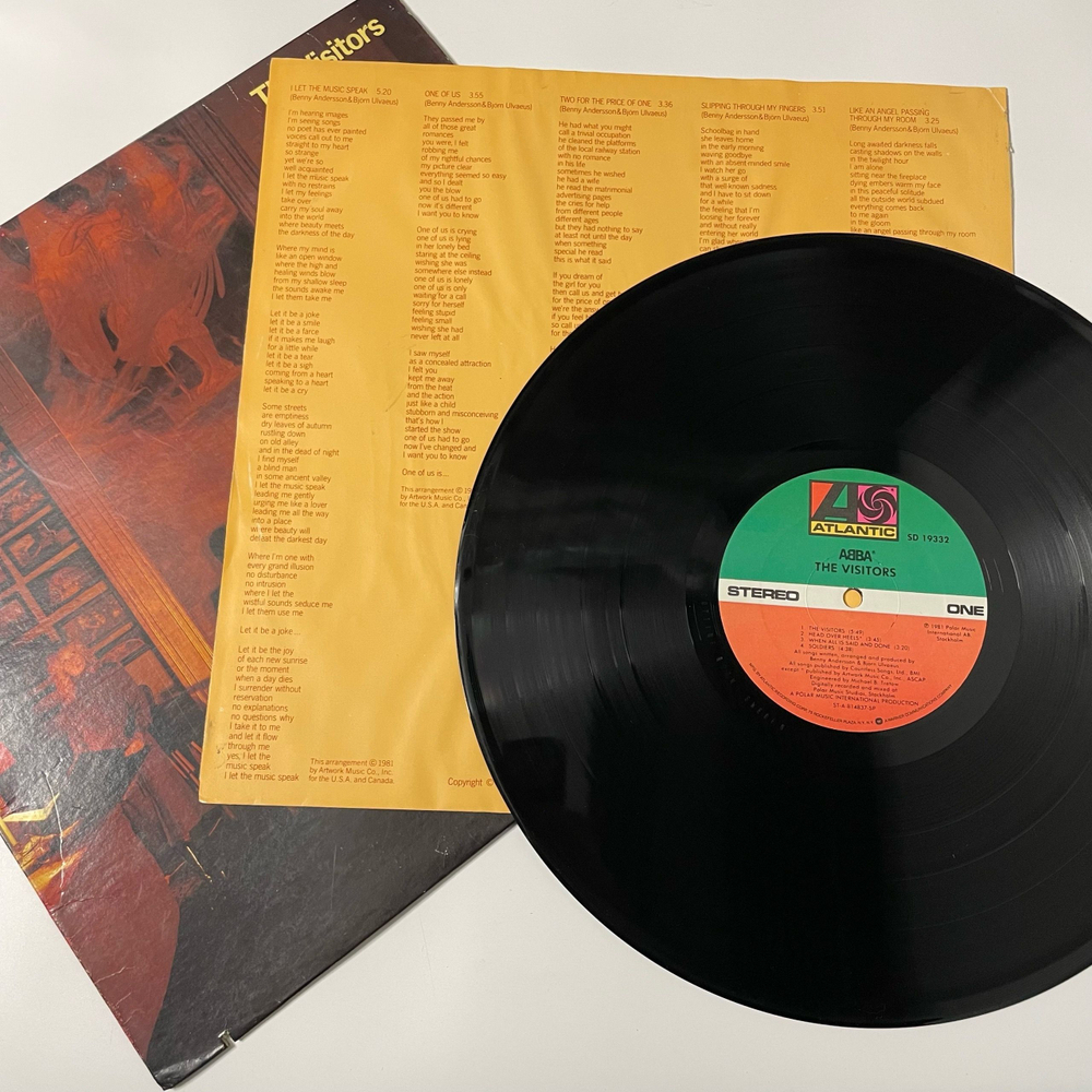 Винтажная виниловая пластинка LP ABBA The Visitors (США 1981)