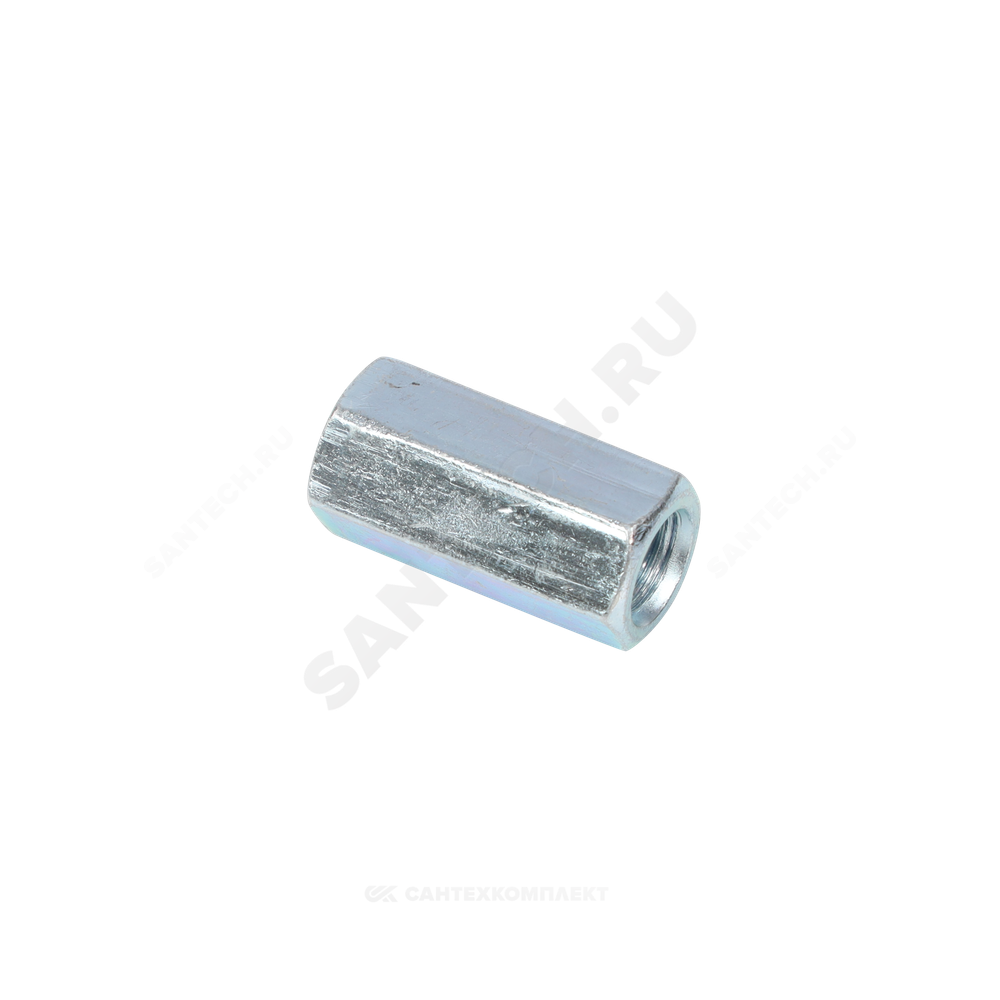 Гайка удлиненная стальная оц М6х17 к.п. 5 шестигранная DIN 6334