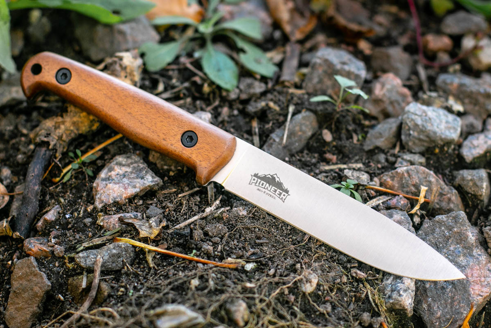 🏆Туристический нож Pioneer AUS-8 StoneWash Орех