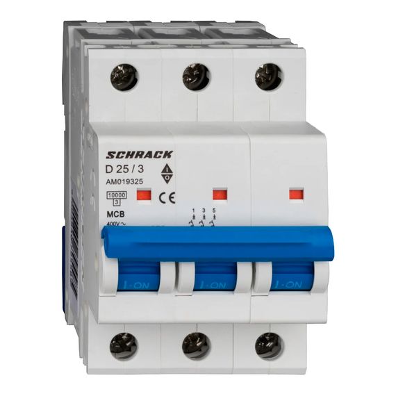 Автоматический выключатель Schrack Technik 3P D 25A 10kA Amparo AM019325--