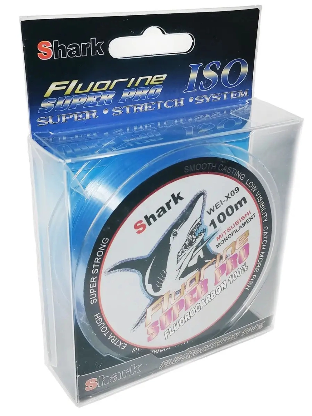 Леска Shark Fluorocarbon 100% d-0.30mm - 100м (уп/10шт)
