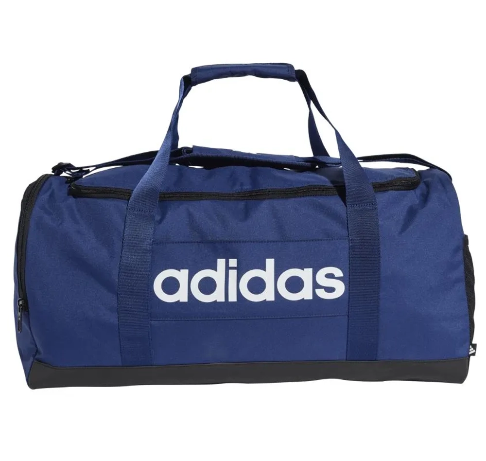 Сумка спортивная Adidas Linear Duffel Medium - dark blue/white