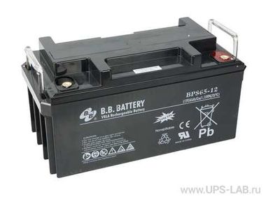 Аккумулятор для ИБП B.B.Bаttery BPS65-12  (12V 65Ah / 12В 65Ач) - фотография