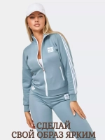 костюм спортивный на молнии Adidas с брюками и толстовка