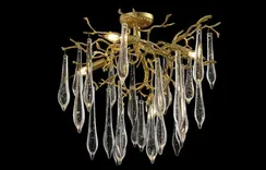 Потолочная люстра Reina REINA PL5 D600 GOLD PEARL Crystal Lux