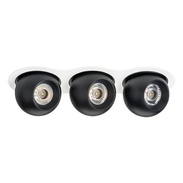 Комплект из светильников и рамки 3*LED 27W 4000K i636747474 белый/чёрный InteroBall Lightstar