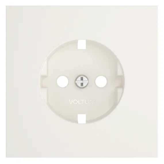 Накладка для розетки с заземлением Voltum S70 Хлопок VLS000613
