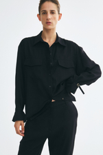 Рубашка оверсайз — Чёрный - H&M