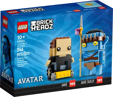 Конструктор LEGO BrickHeadz 40554 Avatar: Джейк Салли и его Аватар