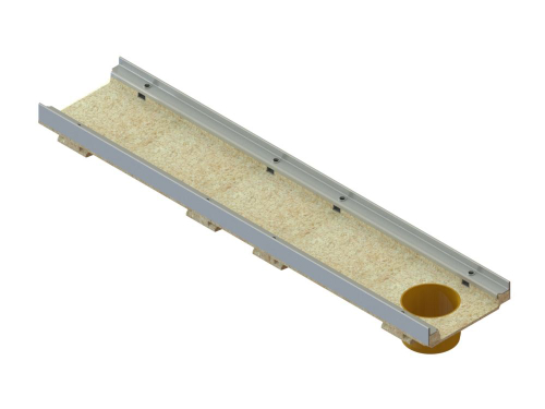 Лоток водоотводный мелкосидящий CompoMax Drive DN150 полимербетонный H60 кл.С,D,E