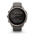 Garmin Fenix 9 PRO INREACH, 47 мм, SOLAR, Sapphire Titanium with Pebble Gray/Silver Gray Silicone Band
