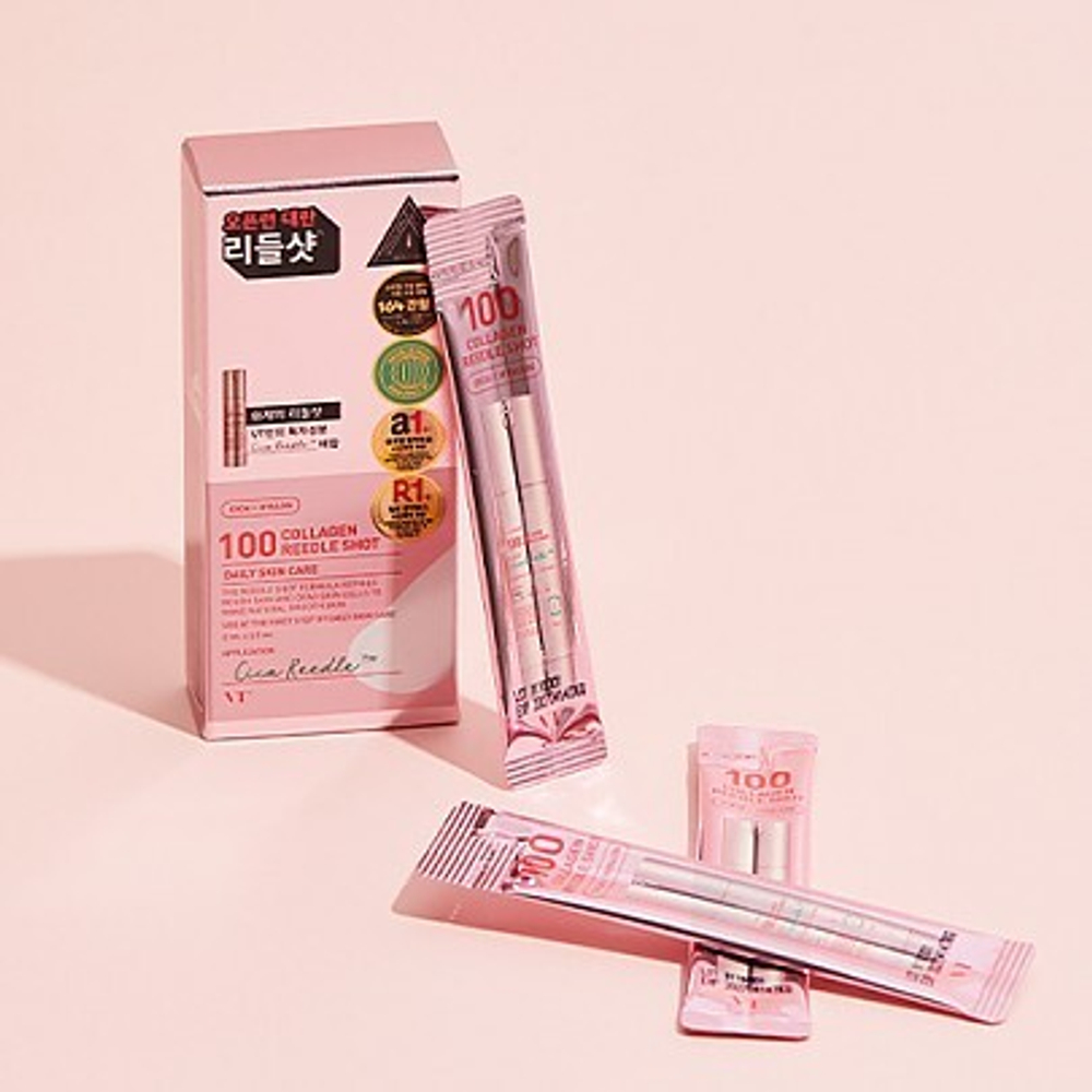 Бустер-сыворотка с микроиглами и коллагеном VT Cosmetics Collagen Reedle Shot 100, 2 мл*10 шт
