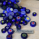 крупный план синего миллефиори материала ArtWorker