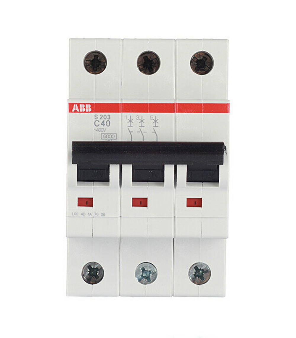 Автоматический модульный выключатель ABB 3п C S203 6кА 40А 2CDS253001R0404