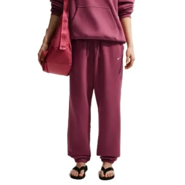 Женские теннисные брюки Nike Studio Fleece Medium Weight - pink smoke/sail