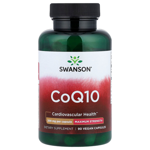 Swanson Vitamins, коэнзимQ10, 200 мг, 90 веганских капсул