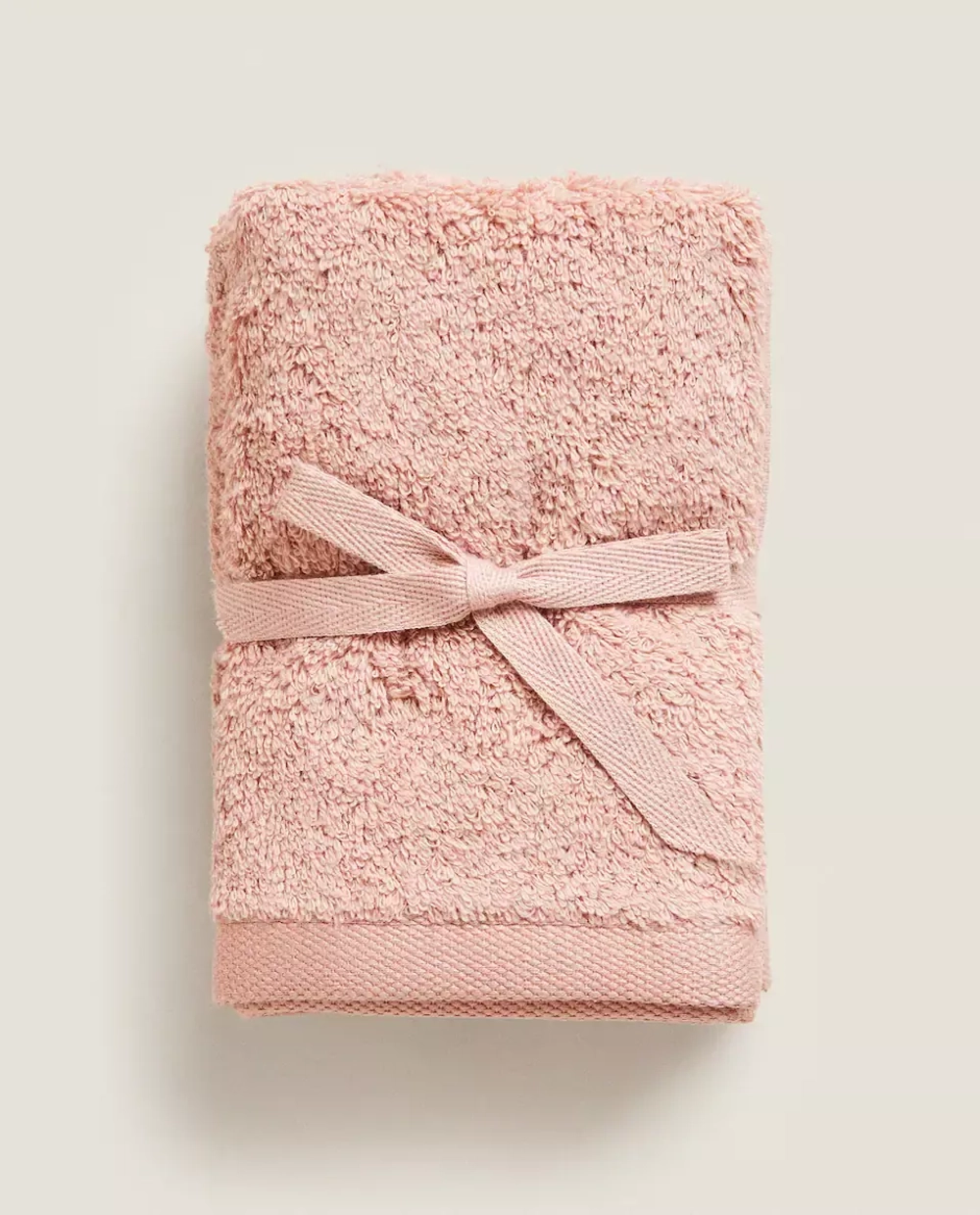 ZARA HOME (НАБОР ИЗ 3 ШТ.) ПОЛОТЕНЦЕ ИЗ ВЫСОКОКАЧЕСТВЕННОГО ХЛОПКА, РОЗОВЫЙ