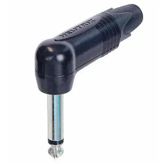 Neutrik NP2RX-BAG кабельный разъем Jack 6,3мм TS (моно) штекер угловой, черненый корпус