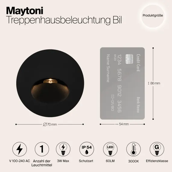 Подсветка для лестниц и ступеней Bil O015SL-L3B3K Maytoni
