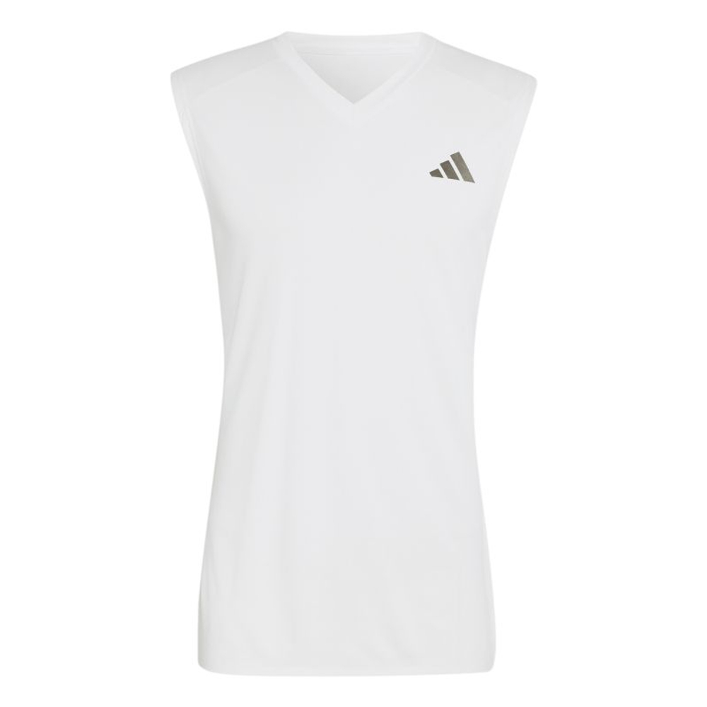 Мужская теннисная футболка Adidas Sleeveless - white