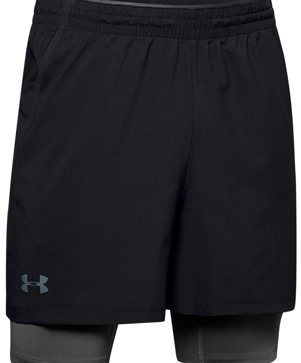 Мужские шорты теннисные Under Armour Qualifier 2in1 Short - black