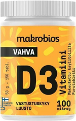 Makrobios Strong витамин D3 100 мкг 150 жевательных таблеток со вкусом апельсина, 53 г