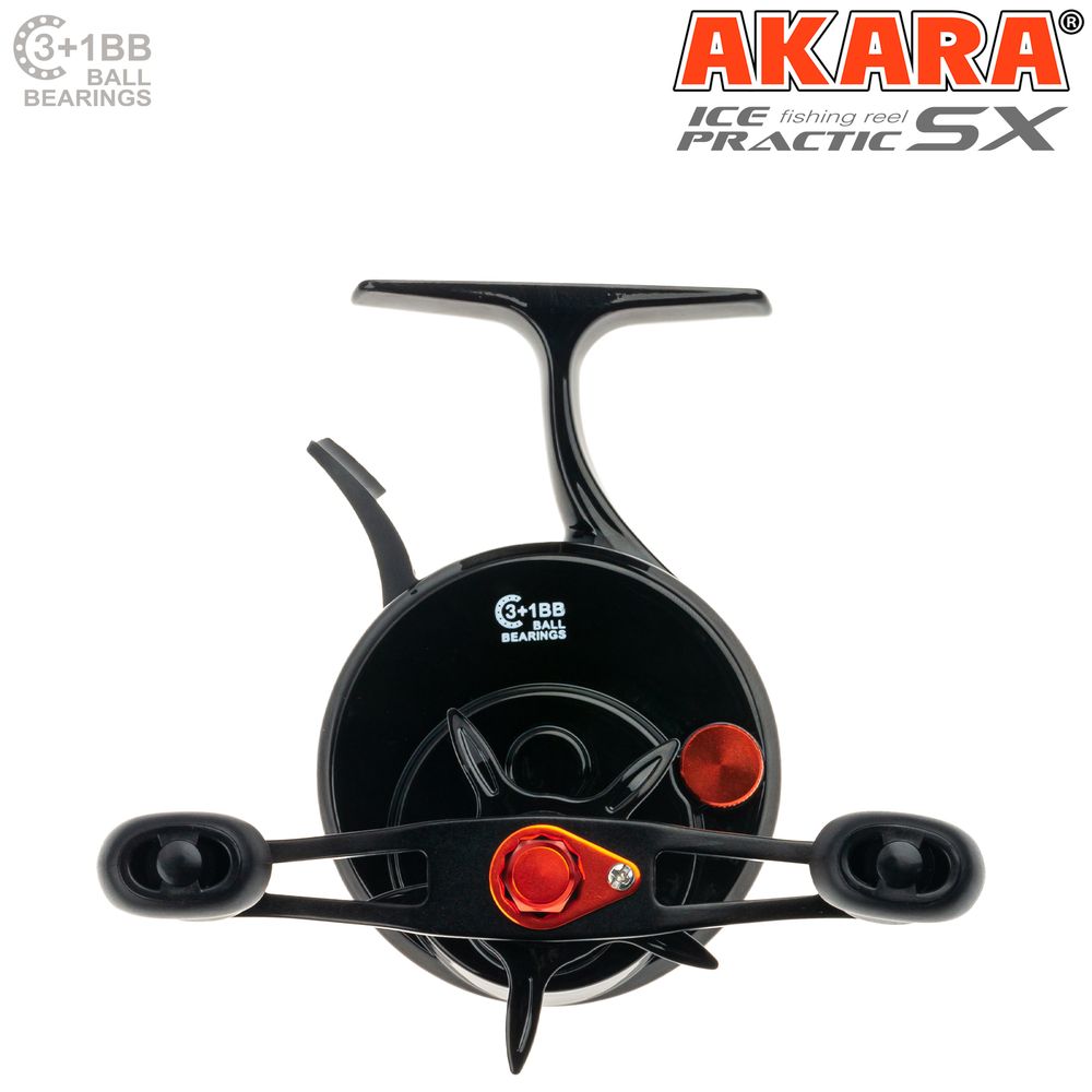 Катушка мультипликаторная зимняя Akara Ice Practic SX 3+1 bb
