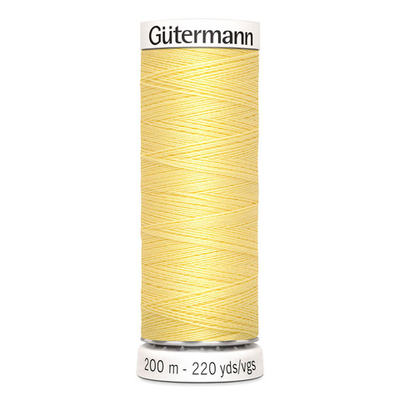01 Нить Sew-All 100/200 м для всех материалов, 100% полиэстер Gutermann 748277 (578 бледно-желтый)