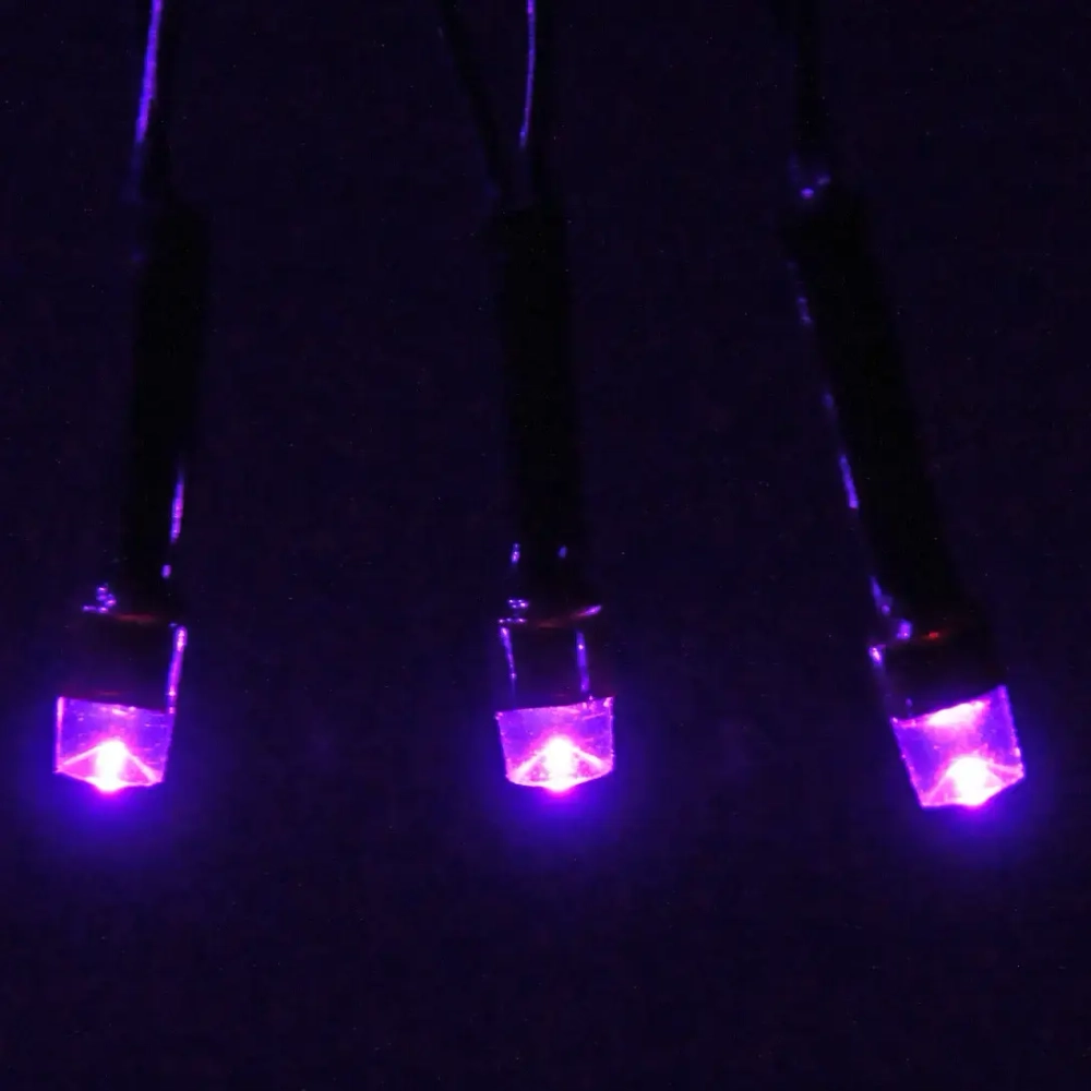 Гирлянда для дома 1,5м 12 ламп LED зелёный пров.,8 реж, IP-20, Фиолетовый