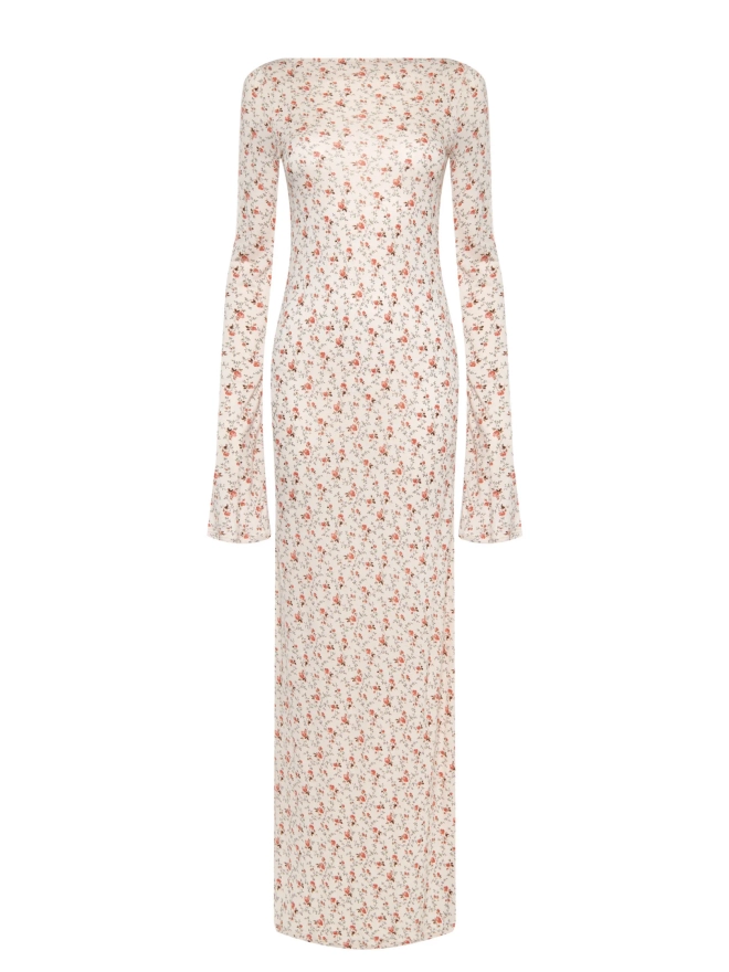 Платье LONG SLEEVE TEA ROSE