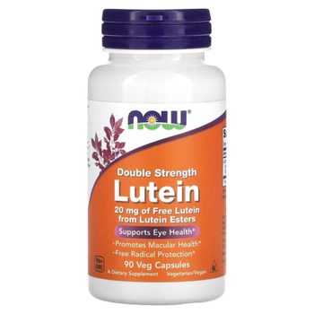 Now Foods Lutein Double Strength 20 mg 90 Veg Capsules , Лютеин