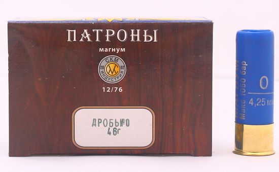 Патрон "СКМ" Магнум 12/76 №0 43 гр. Цена за пачку (10 шт), заказ делается в пачках.