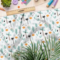 Ткань ниагара пальмы и кактусы