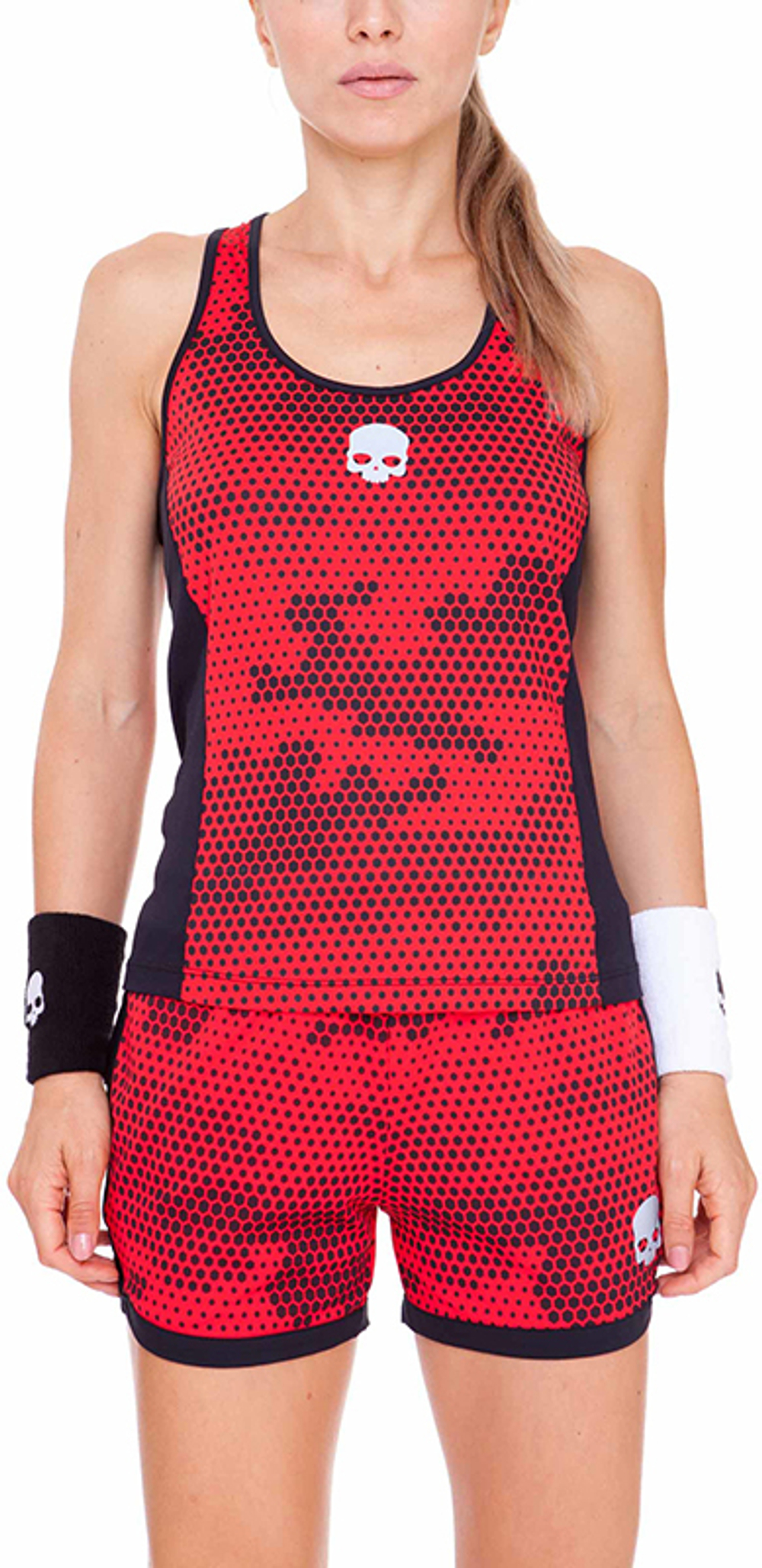 Женский топ теннисный Hydrogen Tech Camo Tank Top - red camouflage