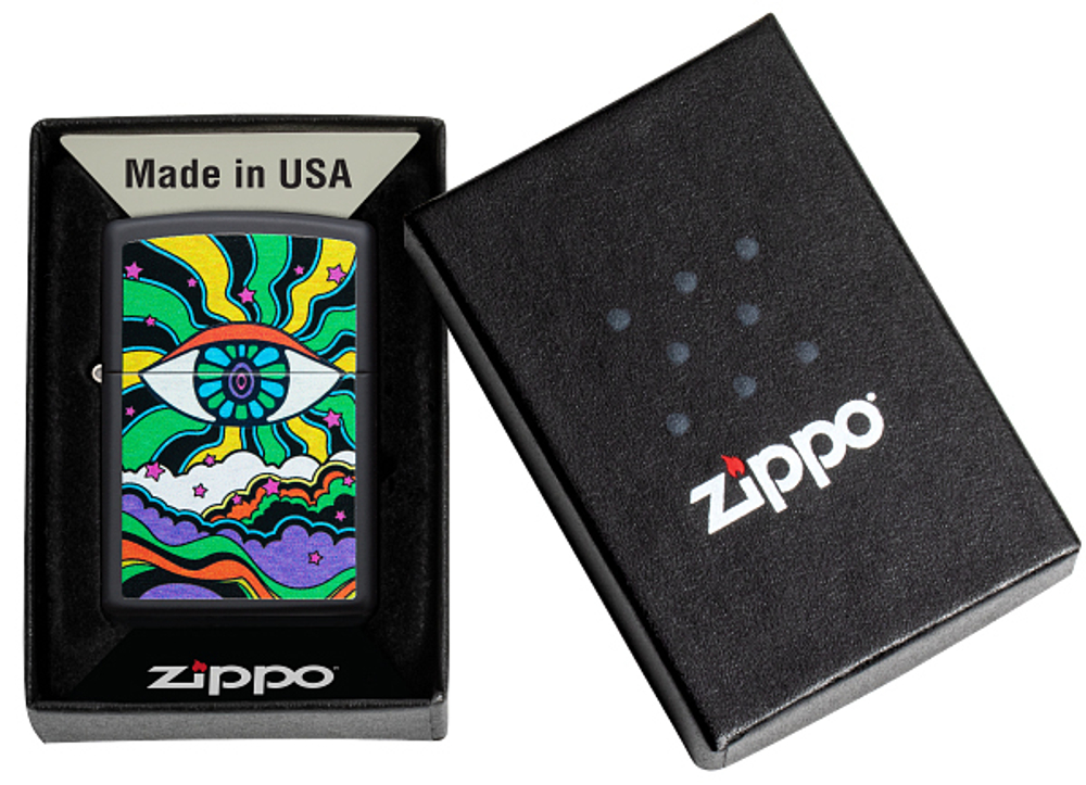 Зажигалка ZIPPO Black Light Eye Design 49699