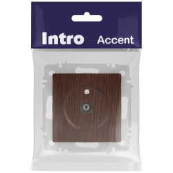 Розетка Intro Accent 6-301-10 TV одиночная, IP20, СУ, венге | Intro
