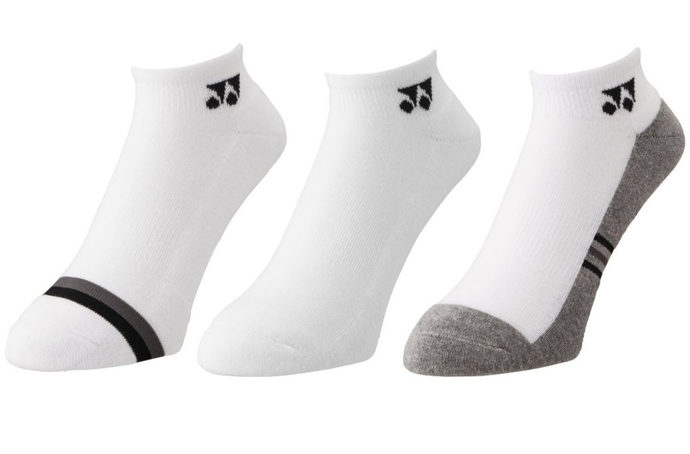 Носки для тенниса Yonex Low Cut 3P - white/gray