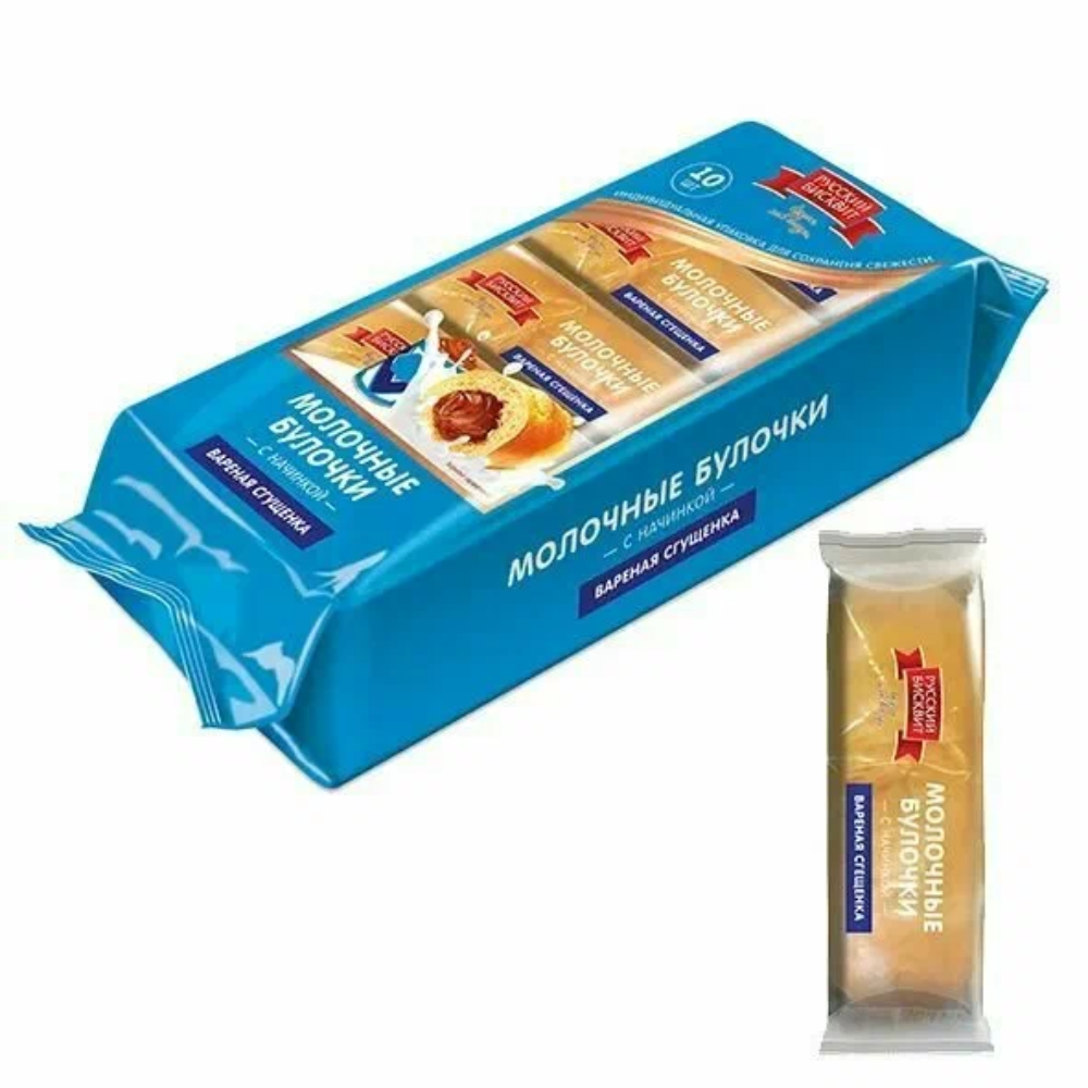 Булочки молочные Русский Бисквит со вкусом вареной сгущенки 350 гр